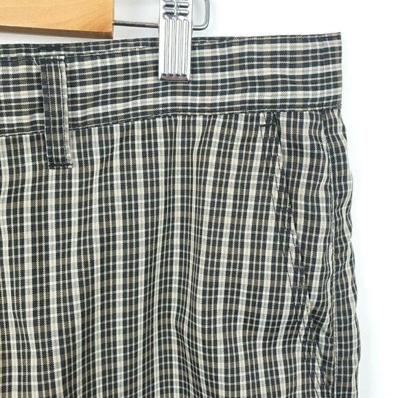 Adidas Plaid Athletic Chino Golf Shorts Performance Casual Mens Size 38 - Picture 2 of 5